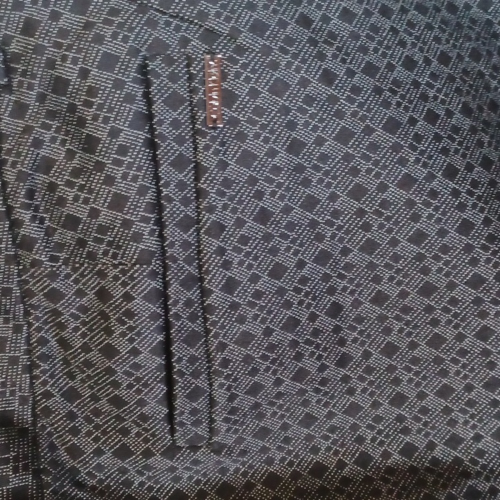 Calvin Klein Black And White Diamond Pattern Slacks, High Rise Straight Leg - Picture 9 of 11
